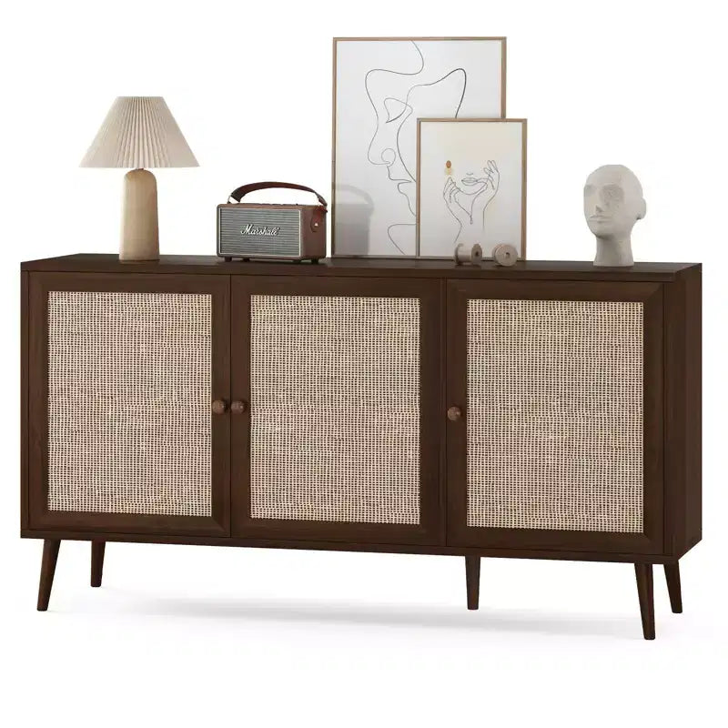Buffet commode, meuble d'appoint avec 3 portes et 3 étagères, meuble de rangement pour salon, entrée, couloir, bureau