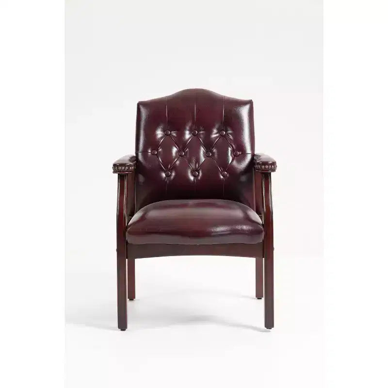 Chaise de bureau de direction à dossier mi-hauteur, chaise visiteur avec assise et accoudoirs rembourrés, chaise confortable pour salle de réunion, bureau, étude