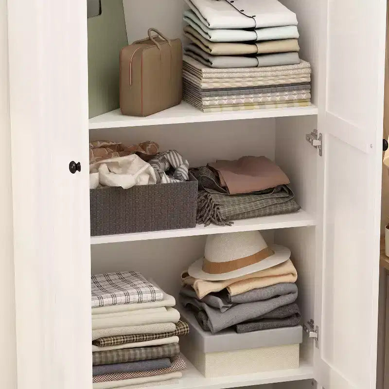 Armoire autoportante avec étagères réglables et tiroir inférieur, Organisateur de vêtements de placard, Meuble de rangement pour chambre à coucher/entrée