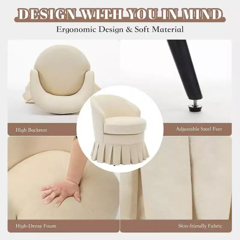 1 Chaise de salle à manger moderne du milieu du siècle, fauteuil rembourré à dossier haut, pieds en bois, pour chambre à coucher, salon