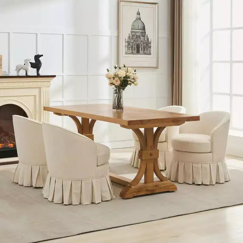 1 Chaise de salle à manger moderne du milieu du siècle, fauteuil rembourré à dossier haut, pieds en bois, pour chambre à coucher, salon