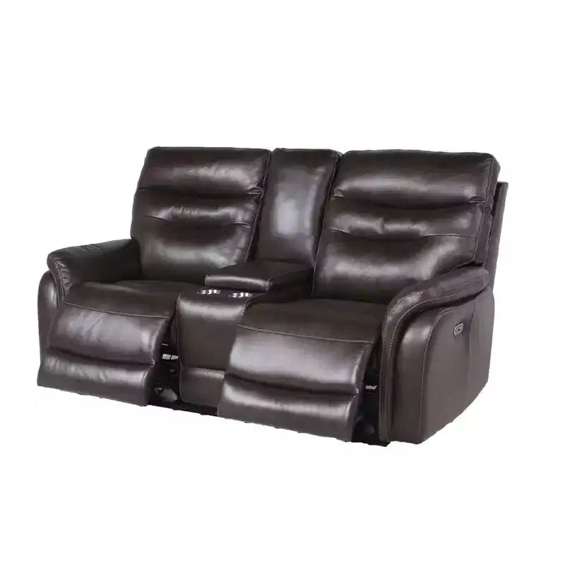 Fortuna Power Recliner Console Loveseat - Steve Silver Co. : USB Port, Center Storage