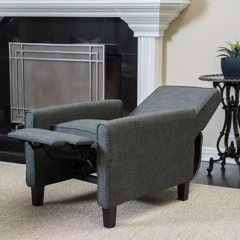 Darvis Recliner Club Chair: Compact, Upholstered, Tapered Legs - Christopher Knight Home