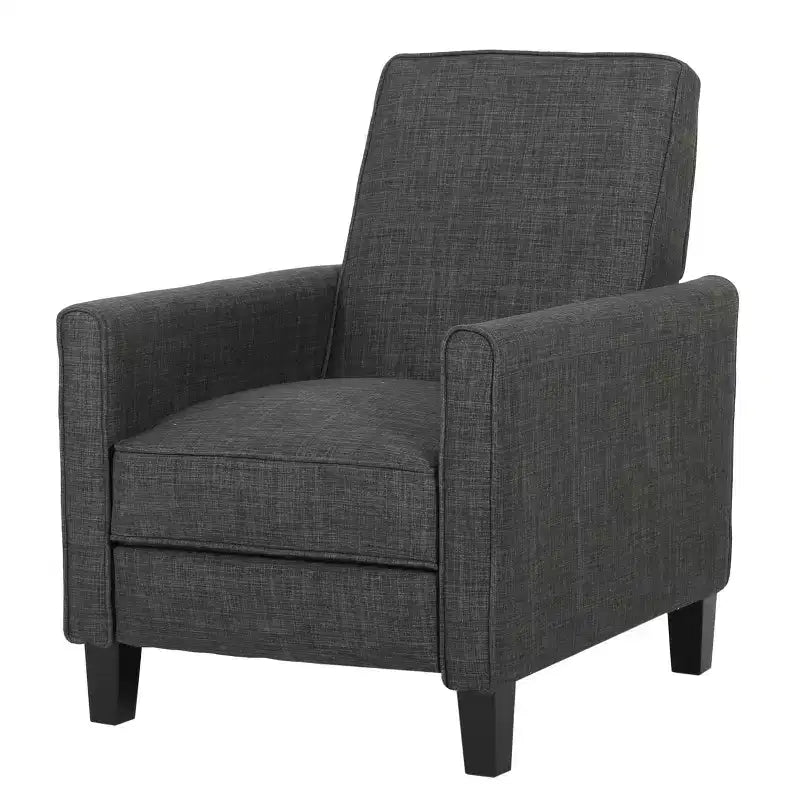 Fauteuil inclinable Darvis : Compact, rembourré, pieds fuselés – Christopher Knight Home