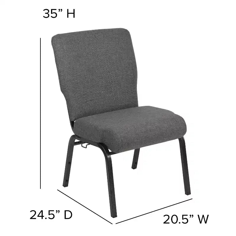 Chaise d'église en mousse moulée de 20,5 po