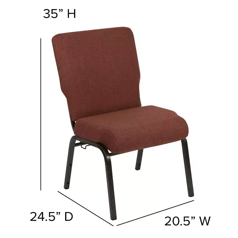 Chaise d'église en mousse moulée de 20,5 po