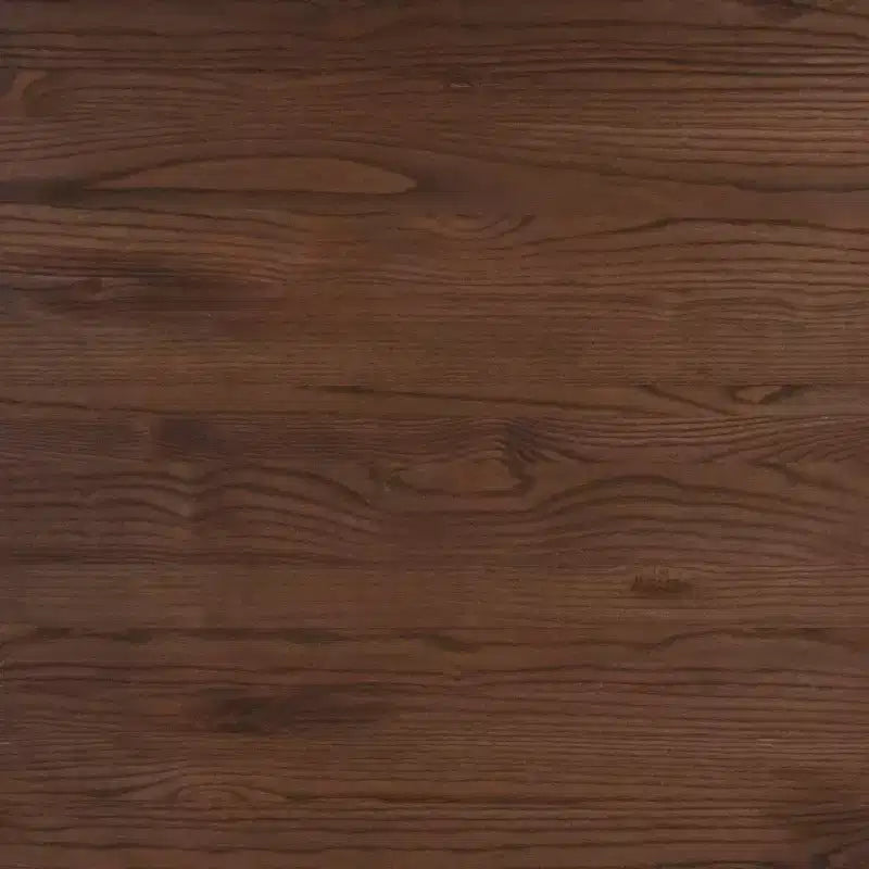 Table d'intérieur contemporaine en acier de 23,5 po avec plateau carré en bois rustique